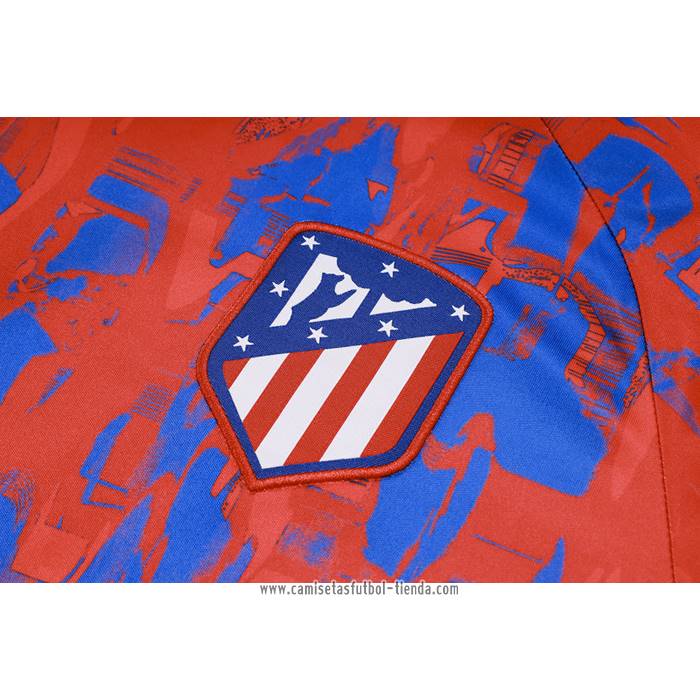 Chandal del Atletico Madrid 2023 2024 Manga Corta Rojo - Pantalon Corto
